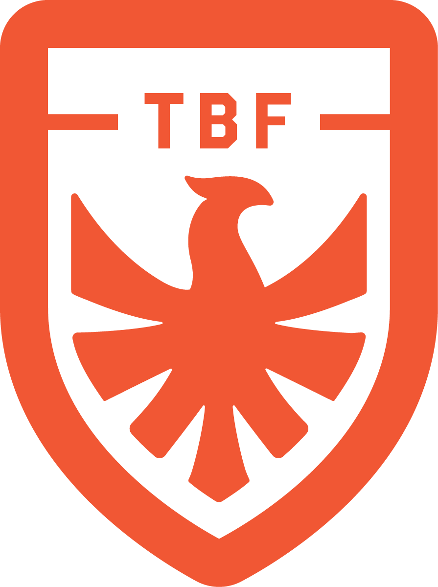 logo shield that features phoenix orange