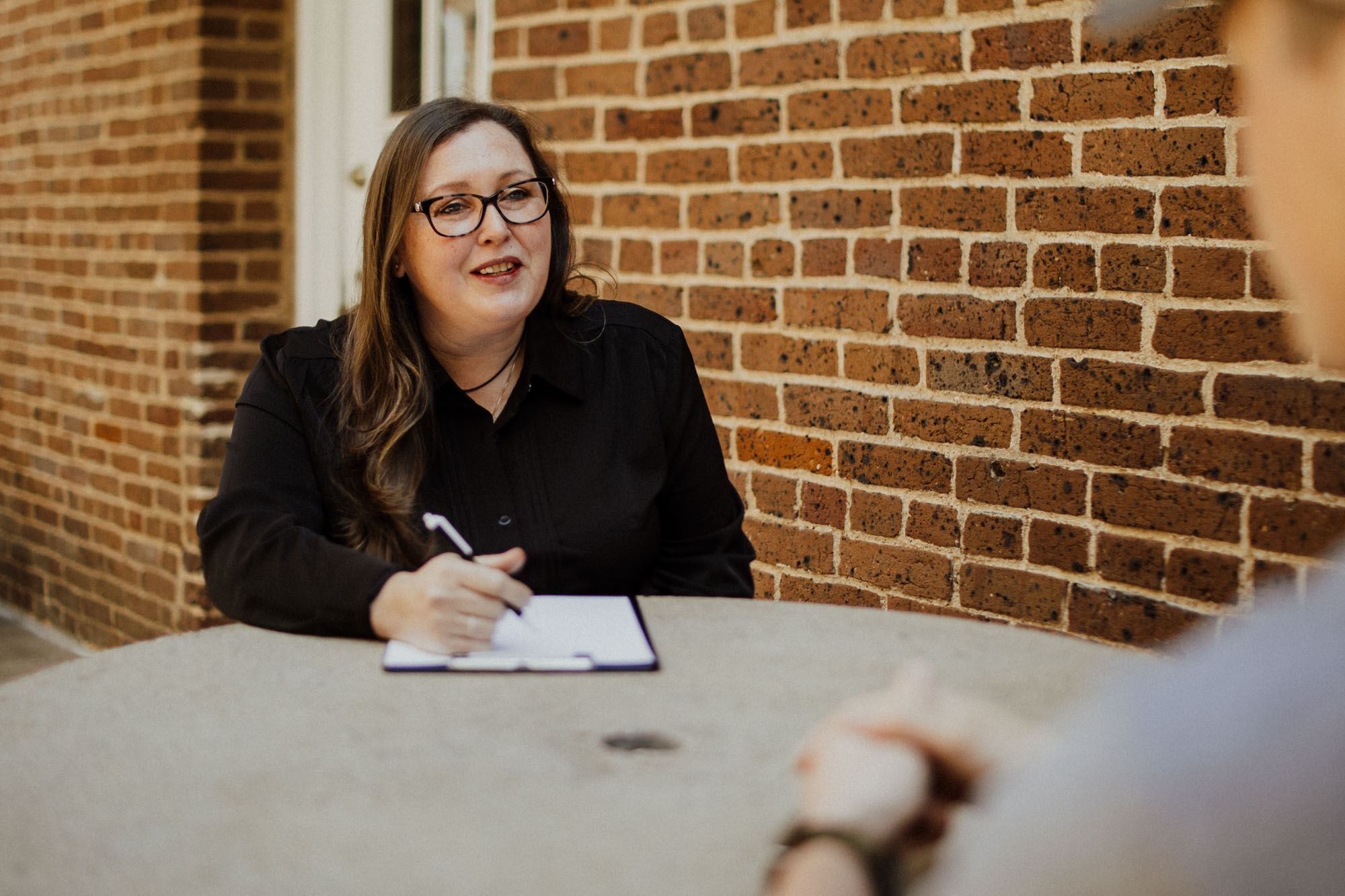 therapist provider talking to patient